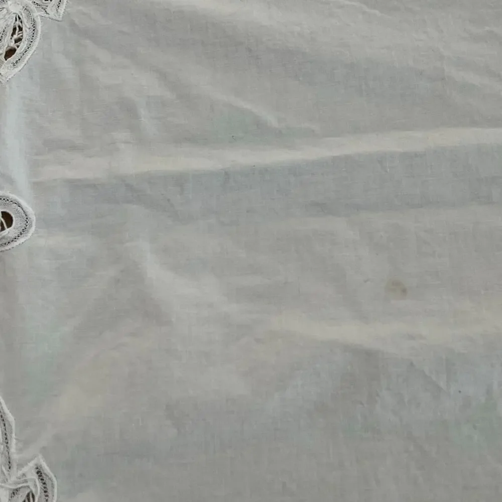 Vintage Imperial Elegance Battenburg Lace Tablecloth White Oval Shape 78